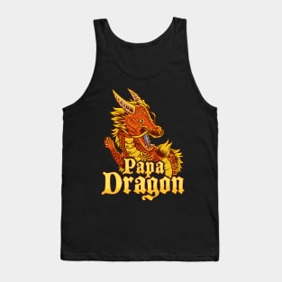 Awesome Papa Dragon Fearsome Dragon Fantasy Dad Tank Top